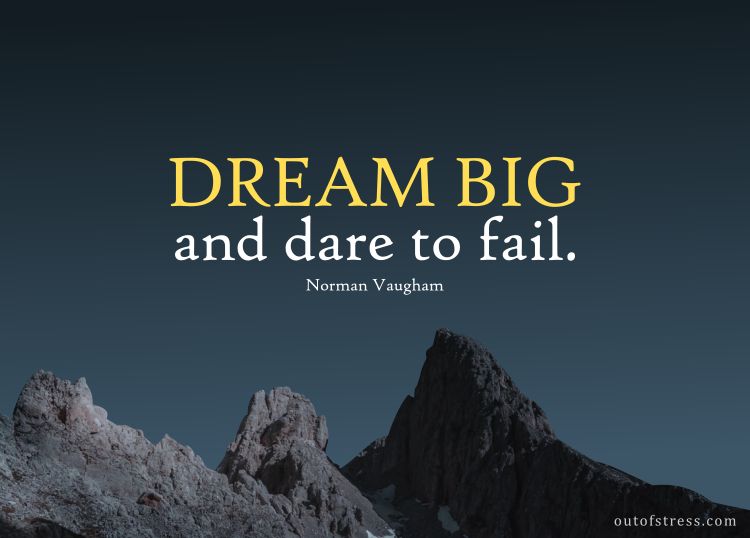 Dream big and dare to fail.