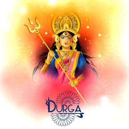 Durga with trident