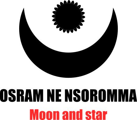 Moon and star African love symbol