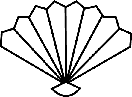 Paper fan - Japanese good luck symbol 