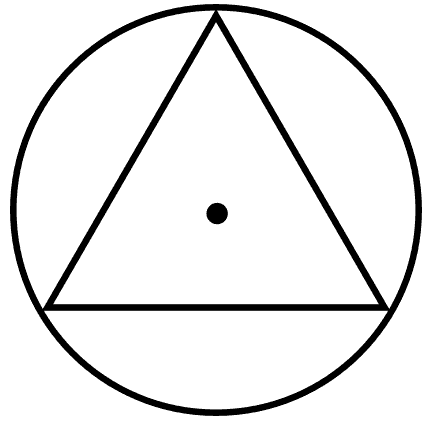 Triangle with circle